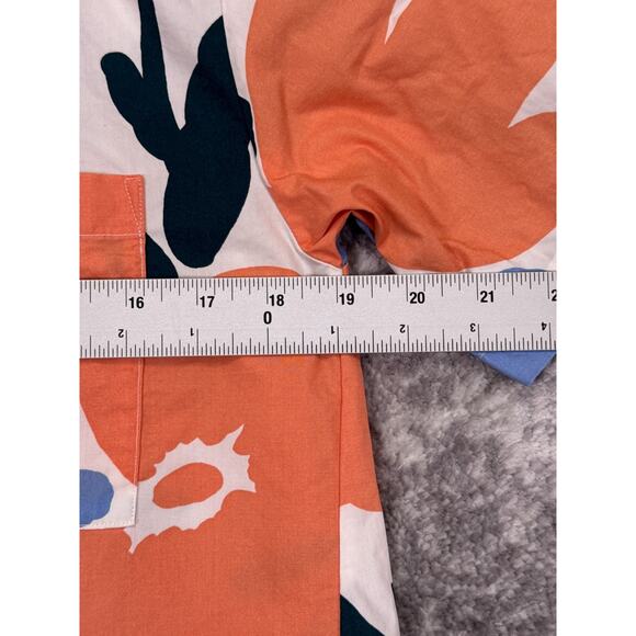 Marimekko Uniqlo Pant Set XS / S Womens Floral Print Button Top Straight Leg - Picture 5 of 13